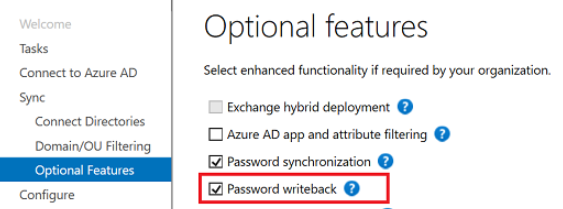 Azure AD Connect Password-Writeback